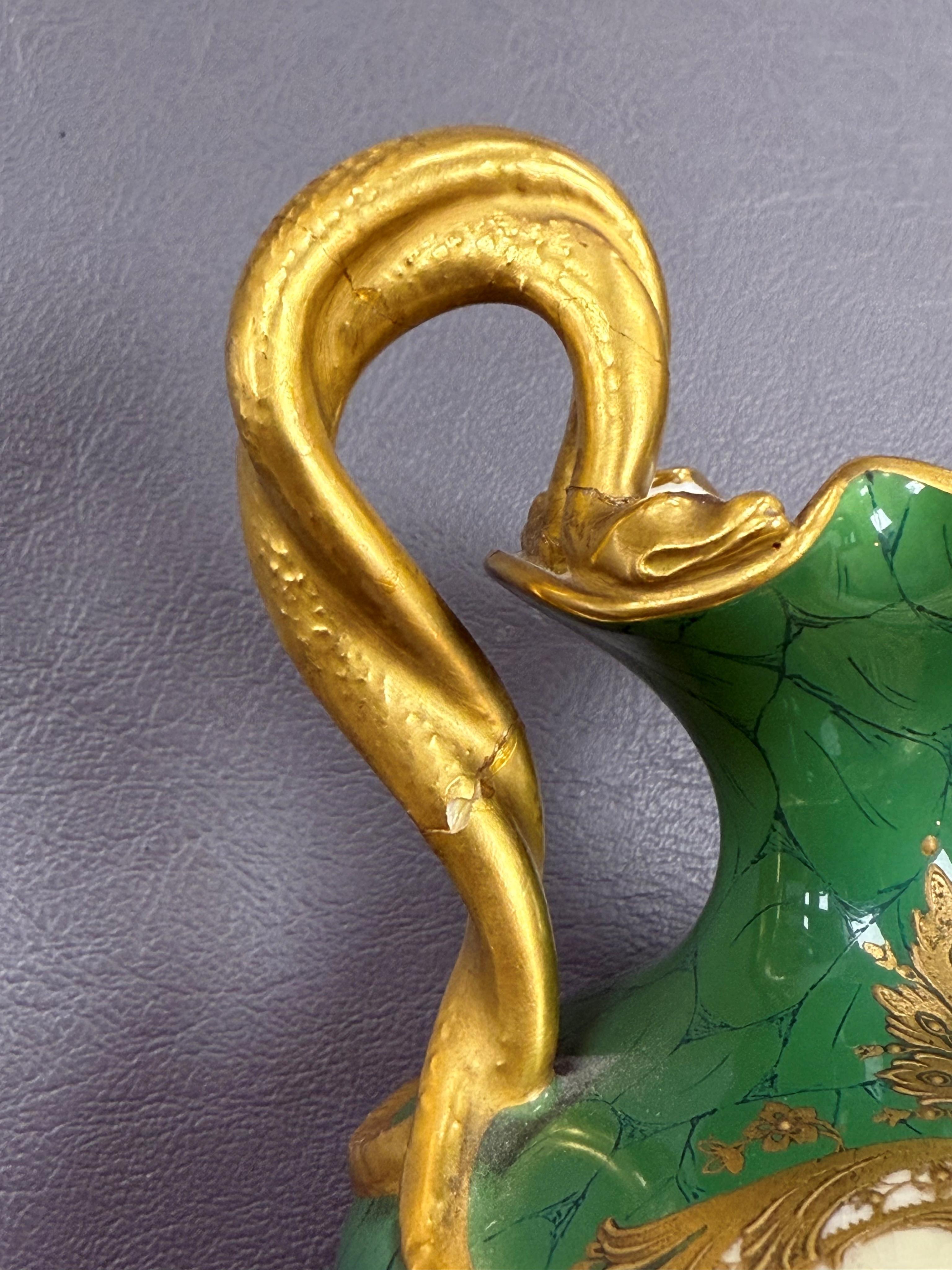 A pair of Royal Worcester fruit painted ewers, by R. Sebright, c.1903